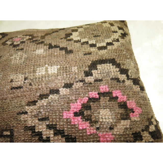 Vintage Bohemian Tribal Turkish Rug Pillow - 1'8" x 1'8" For Sale - Image 4 of 5