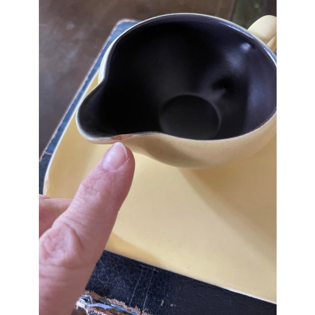 Art Deco Vintage German Sugar Bowl and Creamer by Nasco - Set of 3 For Sale In Chicago - Image 6 of 10