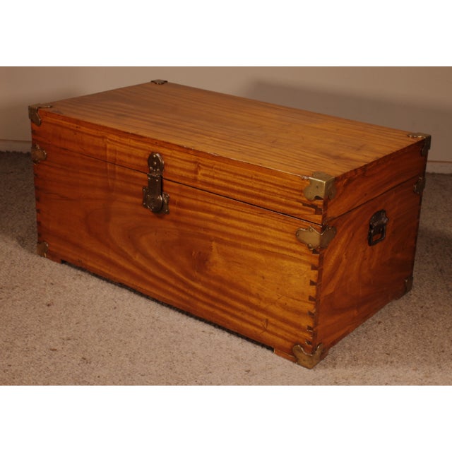 Camphor Wood Campaign Chest For Sale - Image 12 of 15