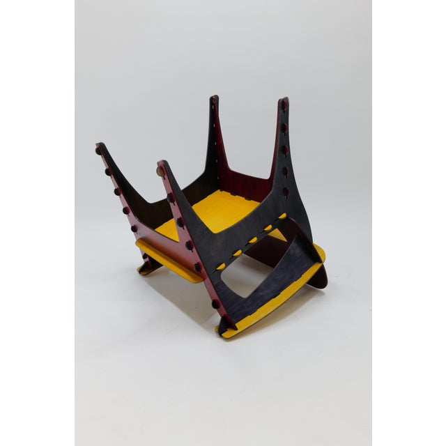 Red Late 20th Century Puzzle Chair by David Kawecki For Sale - Image 8 of 13