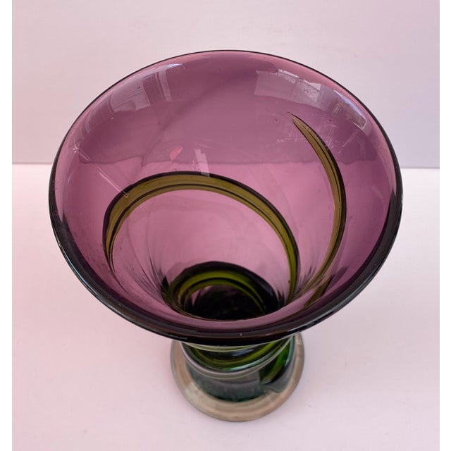 Murano Art Glass Amethyst Vase Chairish
