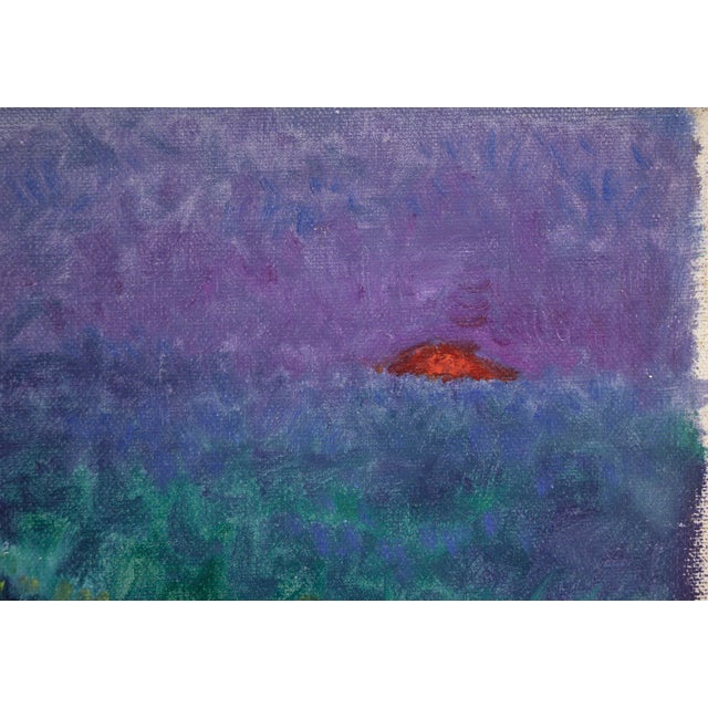Boldly colored sunset seascape by California artist Richard "Don" Klopfer (1920-2009). Signed and dated in the lower left...