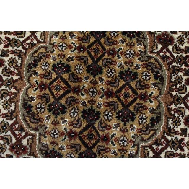Tabriz Mahi Rug 9′ X 9’1” Blue Wool Traditional Hand-Knotted Oriental Carpet For Sale - Image 9 of 15