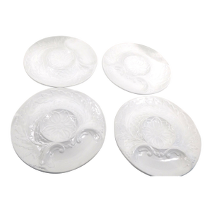 1980s Williams Sonomas Grande Cuisine Lot of Four Divided White Plates