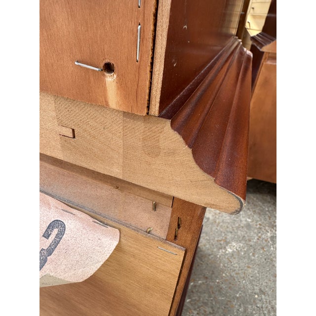 Solid Cherry Wood Entertainment Armoire Made in South Carolina by Sumter Cabinet Company - Vintage Late 20th Century - 42" X 21" X 74" For Sale - Image 10 of 11