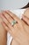 Art Deco Square Cut Emerald Linear Stripe & 1.34 Ct Diamond Pavé Dome Unisex Ring Size 8 For Sale - Image 4 of 13