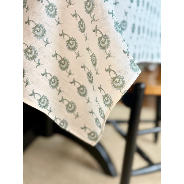 American Contemporary Zak + Fox Tablecloth in Undine For Sale - Image 3 of 6