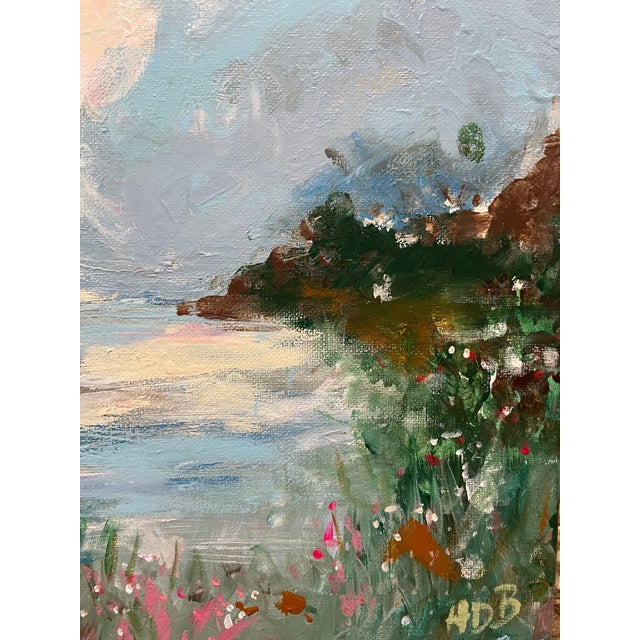 Calm at First Light – Original Abstract Landscape on Canvas by Heather Dawn Batchelor For Sale - Image 4 of 5