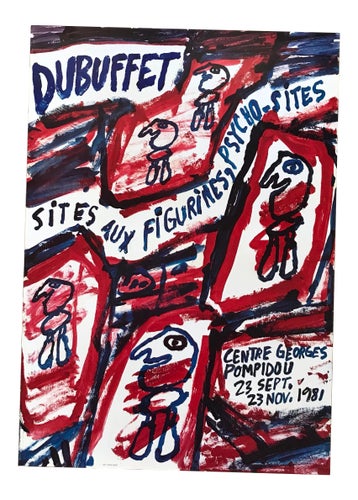 1981 Jean Dubuffet Centre Georges Pompidou Exhibition Poster