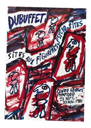 1981 Jean Dubuffet Centre Georges Pompidou Exhibition Poster