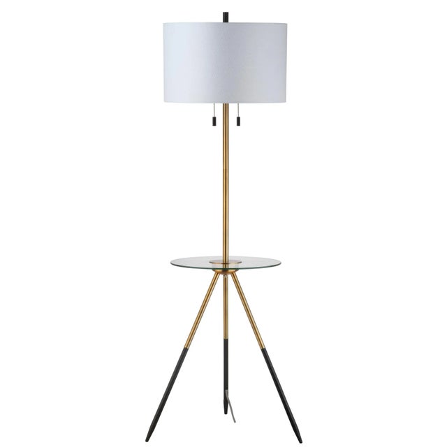 2020s Floor Lamp Side Table - Gold & Black For Sale - Image 5 of 5