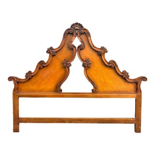 King Italian Venetian Headboard With Serpentine Edges For Sale