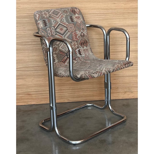 Set of 10 Mid-century Chrome Chairs with Double Tubular For Sale - Image 9 of 18