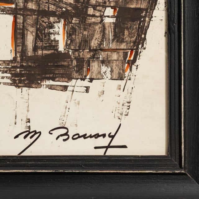 Mid 20th Century France Brown Wood Painting For Sale - Image 14 of 15