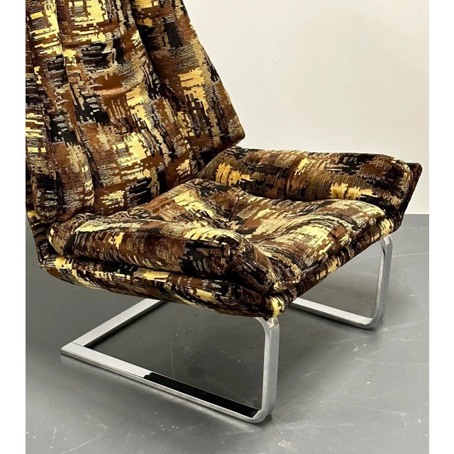 Mid-Century Modern Lounge Chair, Adrian Pearsall Style, American, Chrome, 1950s For Sale - Image 9 of 13