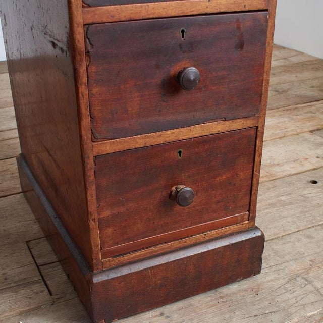 Vintage Victorian Pedestal Writers Desk, 1930s For Sale - Image 10 of 16