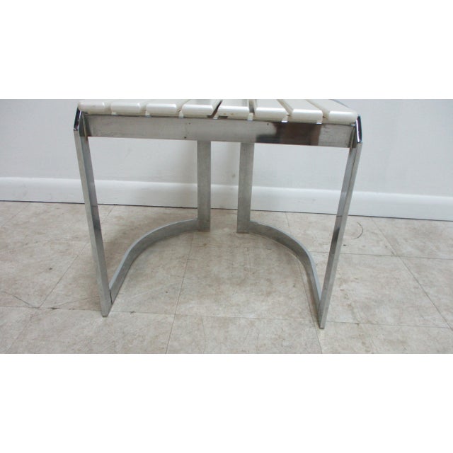 1970s Vintage Design Institute Chrome High Back Dining Room Side Chair For Sale In Philadelphia - Image 6 of 12