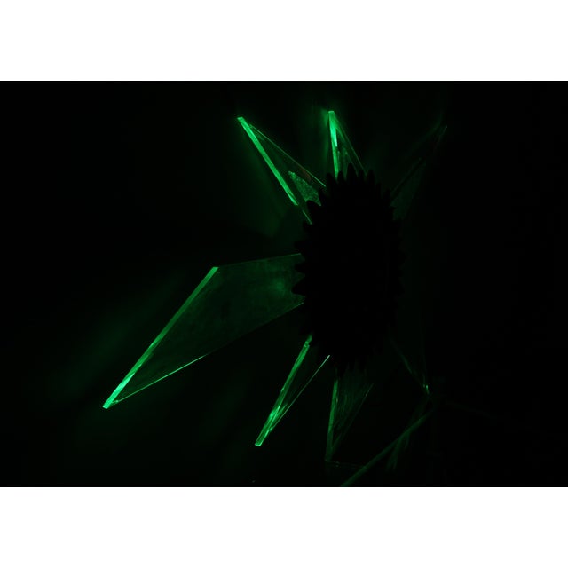 Lucite Sunburst Wall Sculpture For Sale - Image 10 of 11