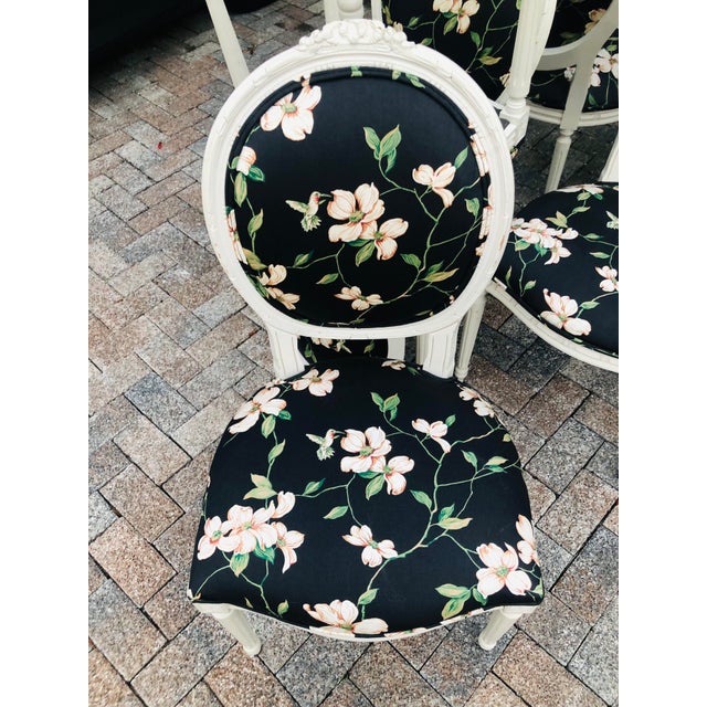A Set of Eight Maison Jansen Style French Louis XVI Chairs With New Upholstery For Sale - Image 9 of 12