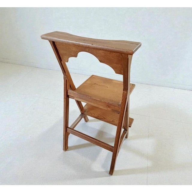 Antique Dutch Monastery Sculptural Gothic Kneeler with Footrest, 1890s For Sale - Image 3 of 6