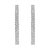 Contemporary 10KT White Gold 1 cttw Diamond Hoop Earrings (I-J Clarity, I2-I3 Color) For Sale - Image 3 of 6