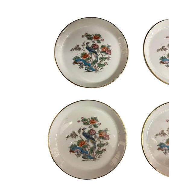 Ceramic Vintage Wedgwood Kutani Crane Bone China Coasters - Set of 4 For Sale - Image 7 of 9