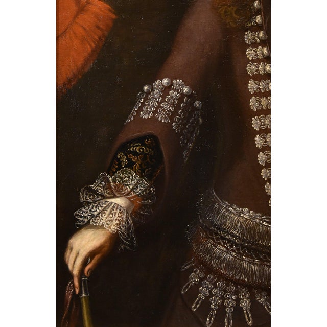 John Michael Wright, Portrait of a Gentleman, 1670, Oil on Canvas For Sale - Image 6 of 16