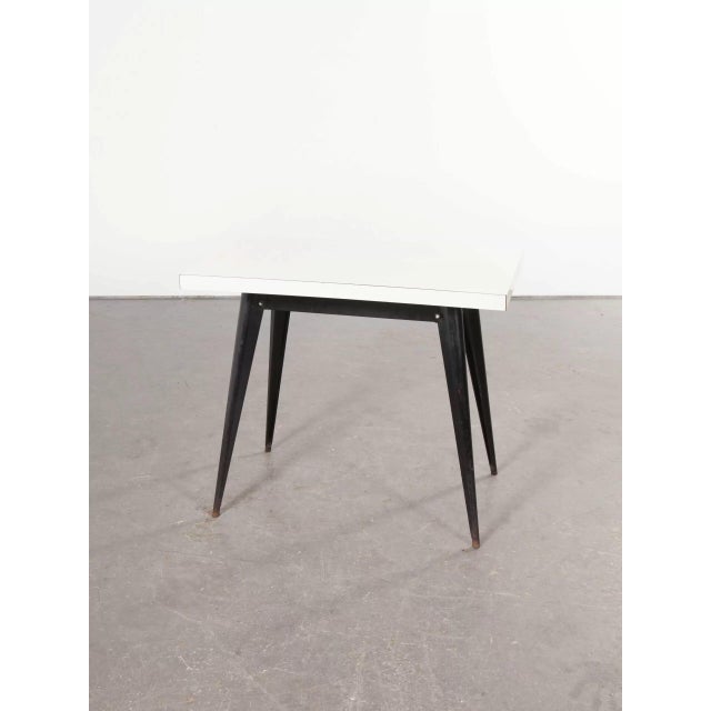 White Vintage French T55 Dining Table from Tolix, 1950s For Sale - Image 8 of 9