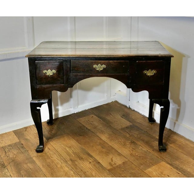 18th Century Oak Low Boy Desk For Sale - Image 3 of 9