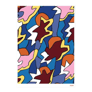 George Sowden Blue Pink Orange Art Print Poster Lithography 50 X 70cm Memphis Milano