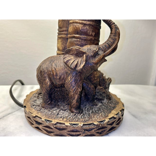 Pair of Elephant Safari Table Lamps For Sale In New York - Image 6 of 9