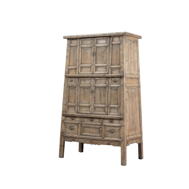 Mid 20th Century Vintage Tall Storage Cabinet - 7-Drawer a-Frame - Weathered For Sale - Image 5 of 5