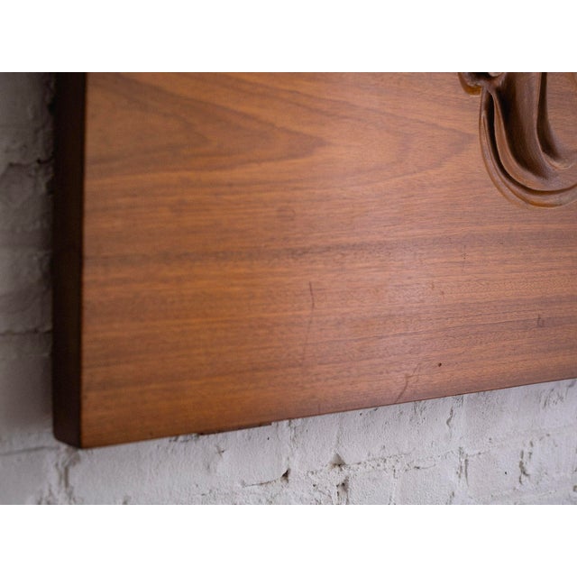 Mid Century Carved Wood Abstract Art Panel Chairish