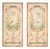 Louis XVI Style Hand-Painted Decorative Wall Panels with Crane Scenes, Late 19th Century, Set of 2 For Sale