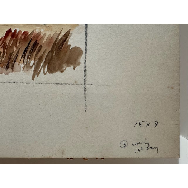 Henry Emil Salloch Original Watercolor on Paper River of Grass, Florida. 1948 For Sale In Atlanta - Image 6 of 9