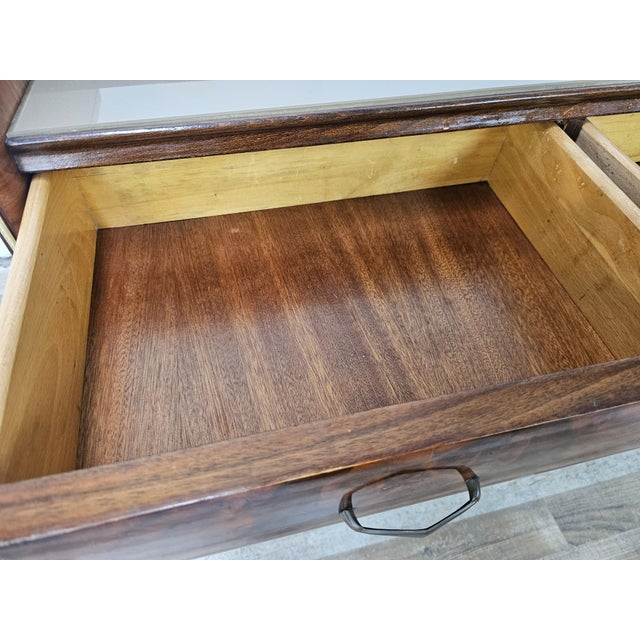 Entrance Dressing Table in Briar Root with Glass Tops, 1950 For Sale - Image 14 of 18