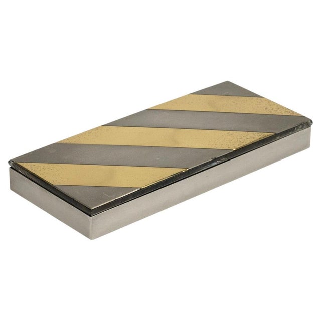 Mid-Century Modern Decorative Box in Steel and Brass and Acrylic by Noel BC, Italy, 1970s For Sale - Image 18 of 18