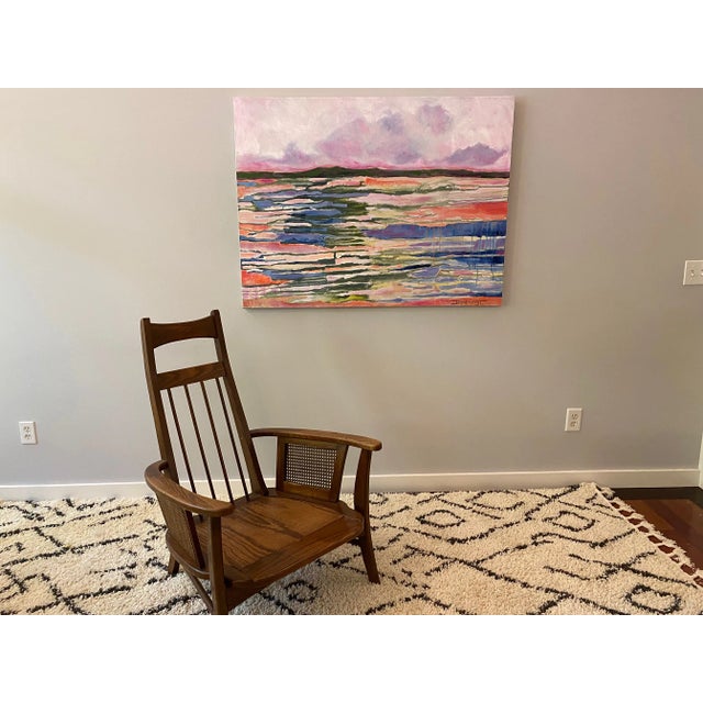 A vibrant seascape of our very own local sea, Lake Michigan! This is my take on the view from our seasonal dock on M22....