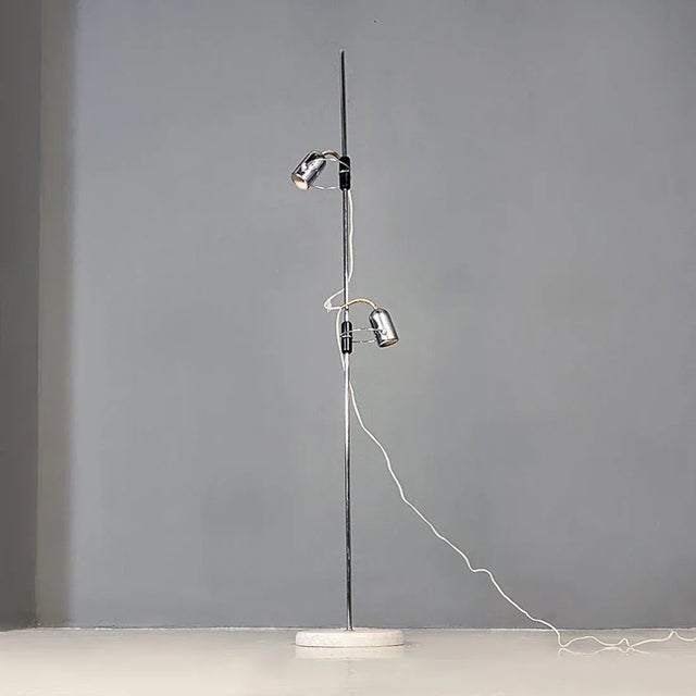Italian Modern Marble, Metal and Plastic Floor Lamp by Fois for Reggiani Illuminazione, 1970s For Sale - Image 10 of 13