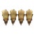 1920s Art Deco Bronze Finish Slip Shade Wall Sconces - Set of 4 For Sale