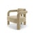 Double Arch Armchair in Beige Chenille from Insidherland For Sale - Image 10 of 10