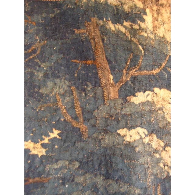 Flemish Tapestry Verdure Scene of a Forest XVIII Century For Sale - Image 11 of 15