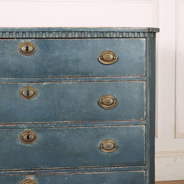 Swedish Painted Oak Commode For Sale - Image 3 of 9
