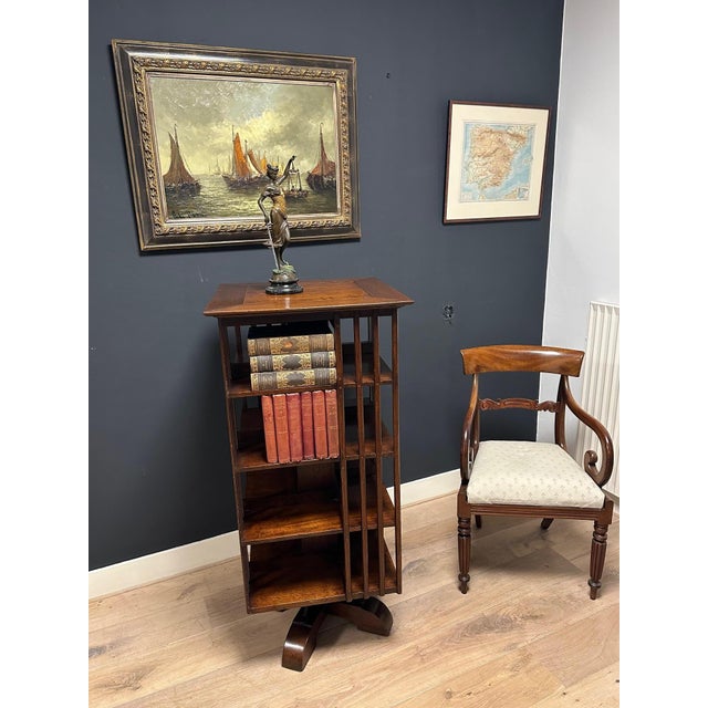 Antique Revolving Bookcase, 1890s For Sale - Image 6 of 7