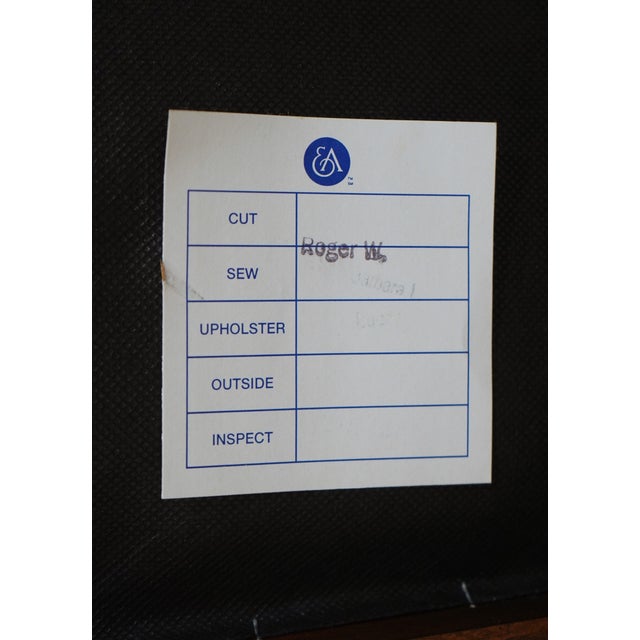 Ethan Allen Carved Frame Upholstered Lounge Chair For Sale - Image 11 of 12