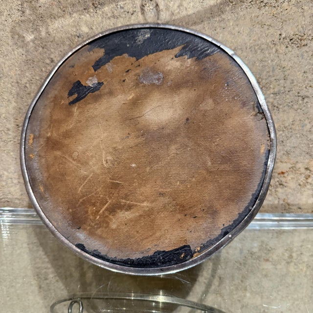 Chrome Vintage Antique Small Service Tray With Mirror For Sale - Image 8 of 11