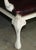 Vintage French Louis XV Style Oxblood Leather Armchair with Painted Frame For Sale - Image 6 of 18