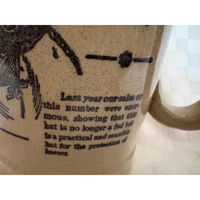 1940s 1940s Advertising Mug for an India Panama Horse Hat For Sale - Image 5 of 12