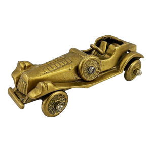 Antique Brass Toy Car Paperweight or Decorative Object, Early 20th Century