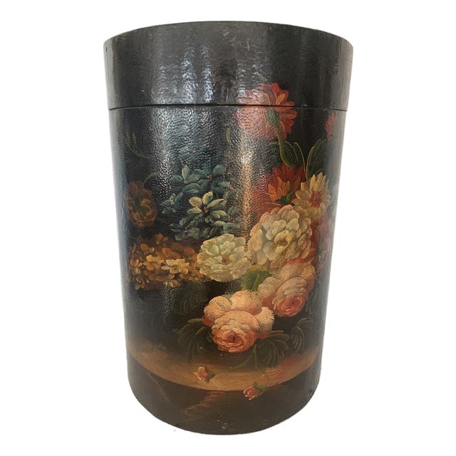 Half-Moon Painted Storage Box, 1970s For Sale